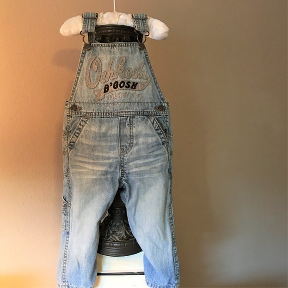 OSHKOSH Felt Logo Denim Overalls | 18M - Picture 2 of 13